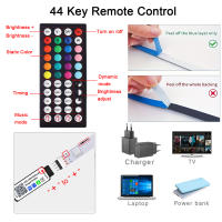 Tiras LED RGB Con Control Remoto Y APP Sincronización De Música Para Decoración De Habitaciones Y TV Luz De Fondo SMD 5050 - details 5