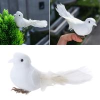 Decoración De Pájaro De Imitación Blanco Para El Hogar Y Jardín Decoración De Boda Y Navidad Pájaro De Amor Y Paz Artificiales Modelo De Pato Simulación - details 0