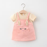 Vestido De Verano Para Bebés Con Gato De Dibujos Animados Estilo Princesa De Manga Corta A-Línea Para Niñas De 0 a 3 Años Ropa Infantil Casual - details 4