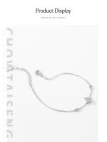 Zenyth-Nuevo Diseño 925 Plata de Ley Moda Gota de Agua Diseño Geométrico pulsera de Cadena para Mujeres joyería FINA de Boda - details 5
