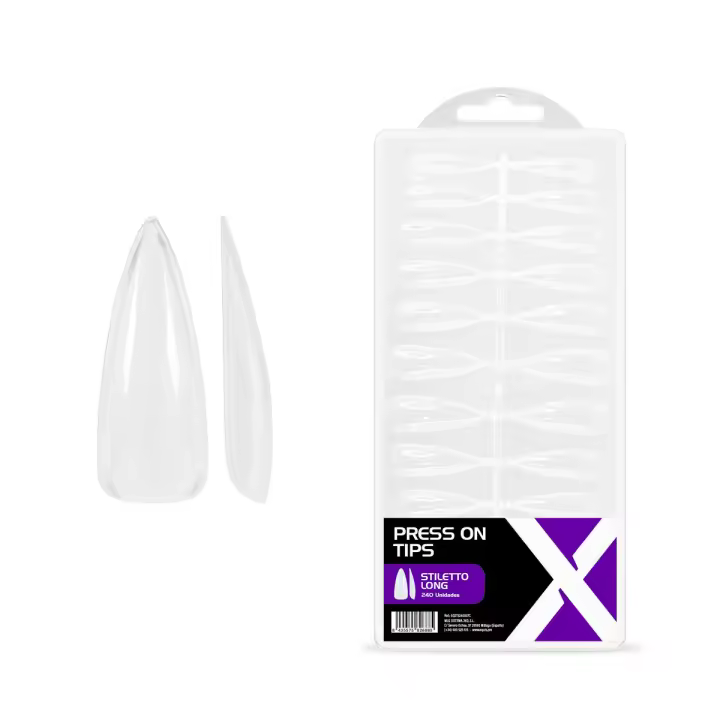240 x Press On Tips Stiletto Long - Equis Pro - Vendido por Beauty World Distributor - 1