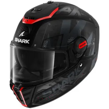 CASCO SHARK SPARTAN RS STINGREY MAT NEGRO MATE GRIS ROJO HE8113EKAR - 1