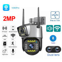 Cámara de seguridad de doble lente WIFI Pro Smart Home, 4MP, seguimiento automático, impermeable, inalámbrica, para exteriores, WIFI, IP - details 0