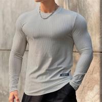 Camiseta Deportiva De Hombre 2024 Nueva Primavera Otoño Secado Rápido Camisa Manga Larga Para Gimnasio Y Correr Tops Ajustados - details 5