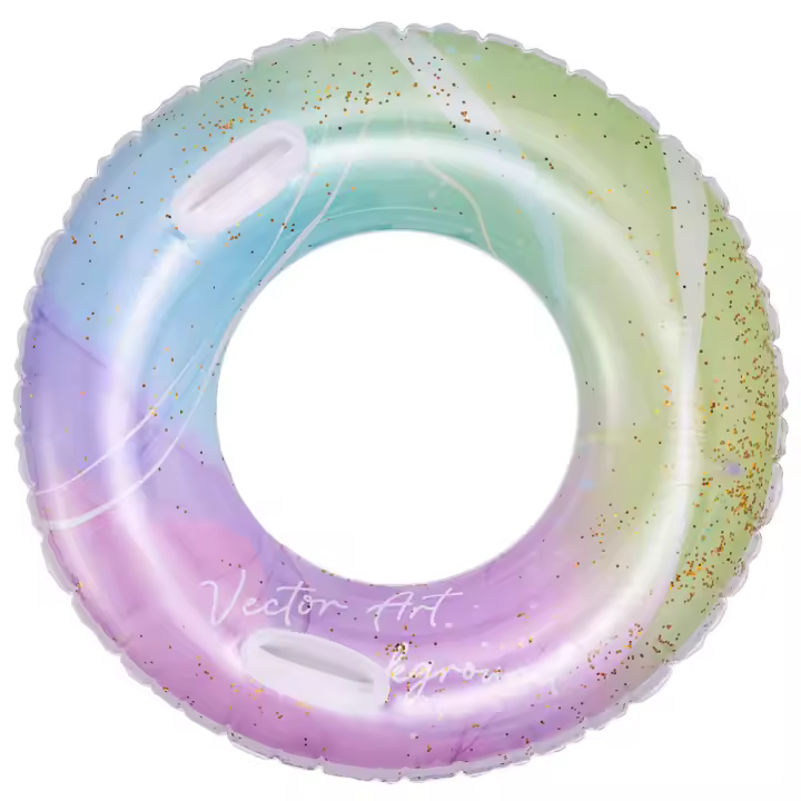 Anillo de Nación con Destells, anillo de Nación con lentos, Con ASA de Seguridad, transparent floating Anillo, Anillo flotante inflaante duradero, Juguetes Acuático para Fiesta, 90 - 1
