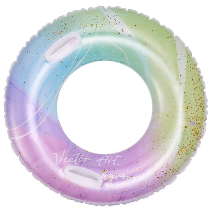 Anillo de Nación con Destells, anillo de Nación con lentos, Con ASA de Seguridad, transparent floating Anillo, Anillo flotante inflaante duradero, Juguetes Acuático para Fiesta, 90 - 1