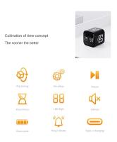 Temporizador Digital Mini De Cubo De Productividad Con Sensor De Gravedad Y Pantalla LED Doble Modo De Cuenta Atrás Para Cocina Estudio Tiempo Predeterminado De 4 Modos - details 2