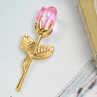 Regalo De Día De La Madre Para Novia Rosa De Cristal Artificial Flores Del Amor Eterno Para Aniversario Boda Suministros De Fiesta - details 10