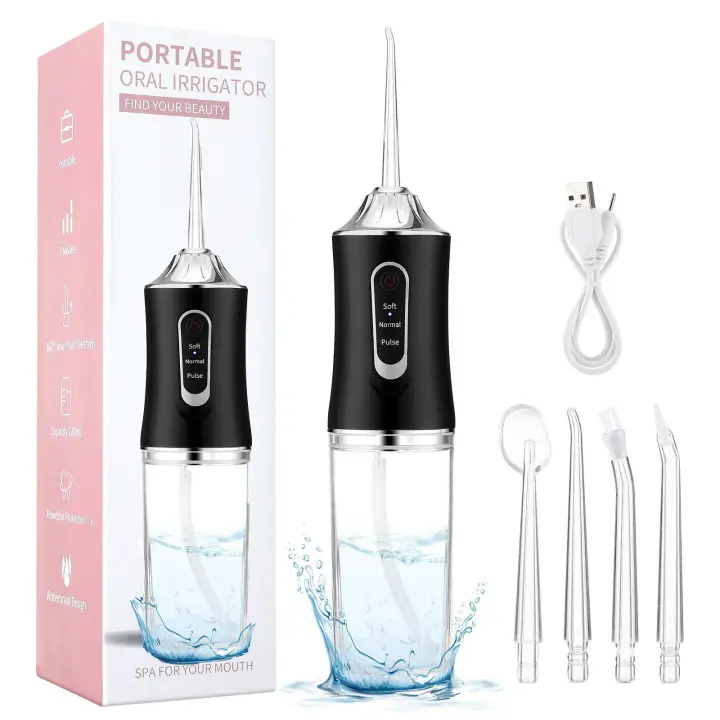Irrigador Bucal  Inalámbrico Recargable USB，Ocho boquillas， - Limpieza Profunda Portátil Impermeable - 1