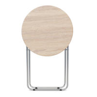 Mesa Plegable de Madera y Aluminio The Secret Home - Mesa Auxiliar Multifuncional - Ø48 Cm - Varios Colores - details 2