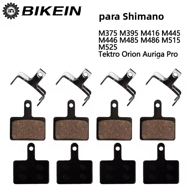 4 Pares De Frenos De Disco Para Bicicleta Resina/Cerámica/Metales Completos Compatible Con Shimano M375 M395 M416 M445 M446 M485 M486 M515 M525 Orion Auriga pro - 1