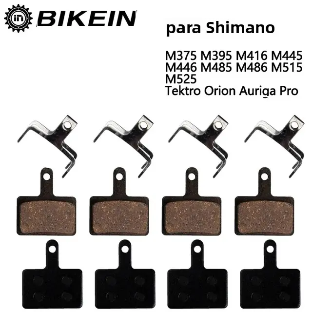 4 Pares De Frenos De Disco Para Bicicleta Resina/Cerámica/Metales Completos Compatible Con Shimano M375 M395 M416 M445 M446 M485 M486 M515 M525 Orion Auriga pro - 1