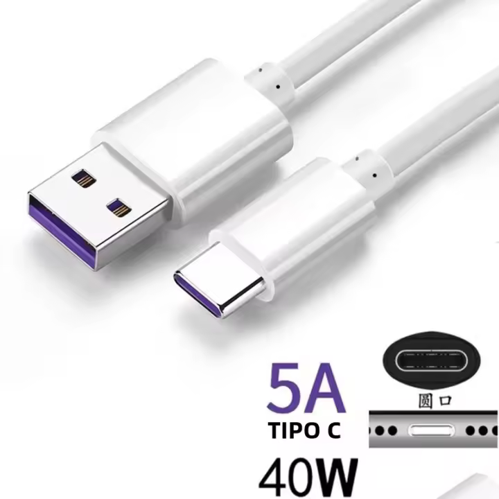 Cable Micro USB 5A Carga rápida para móvil tipo C Compatible con Xiaomi Redmi Samsung Android Cable DE DATOS Micro USB Cable - 1