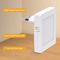 Aigostar 2 Piezas Luz Nocturna Infantil con Sensor de Luz, Luz Noche LED Enchufe, Luz Quitamiedos Infantil para Habitación de Niños, Baño, Pasillo, Cocina, Escaleras, Blanco Cálido - details 2