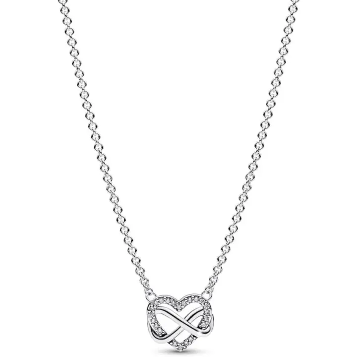 Collar Pandora Moments con Corazón infinito y circonitas cúbinas transparentes - 1