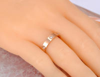 Anillo De Aniversario Para Mujer Diseño Original AENINE Acero Inoxidable Y Titanio Con Circonita Cubica Zirconia Moda Cristal CZ Anillo De Boda Clásico 4mm AR19139 - details 5