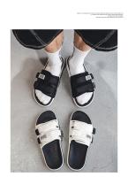 Zapatillas De Hombre Para Exterior E Interior Antideslizantes Con Suela Suave Cierre De Ganchillo Sandalias De Playa Estilo Casual Para Verano - details 2