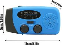Radio Solar, manivela de Radio meteorológica,Radio portátil - Radio meteorológica, Radio Solar portátil, Linterna LED para Correr, Caminar, casa, Supervivencia, Camping - details 2