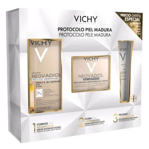 Pack Vichy Protocolo  Piel  Madura Serum + Crema de día + Capital Soleil - 1
