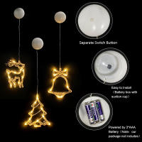 Lámparas De Navidad Para Decoración Colgantes Con Ventosa Para Ventanas Y Interiores Adornos De Año Nuevo Luz Pendente - details 1