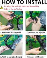 Soporte para Paraguas de golf,soporte para Paraguas de golf para carrito,accesorio ajustable anticaída,soporte para Paraguas - details 1