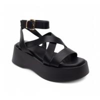 Sandalias mujer plataforma negro verano tiras cruzadas ajuste tobillo hebilla comodos planta acolchada tendencia 2025 altamoda - details 1