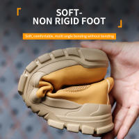 Botas De Seguridad Para Hombre Impermeables Con Punta De Acero Antigolpes Y Antipinchazos Para Actividades Al Aire Libre Senderismo Y Tácticas - details 17