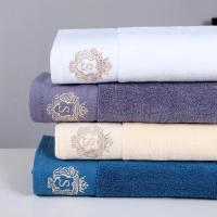 Toalla De Baño Grande De Algodón 70x140cm Bordada Lujo Sobredimensionada Marrón Azul Blanco Regalo Conjunto De Toallas Absorbente Y Secado Rápido - details 15