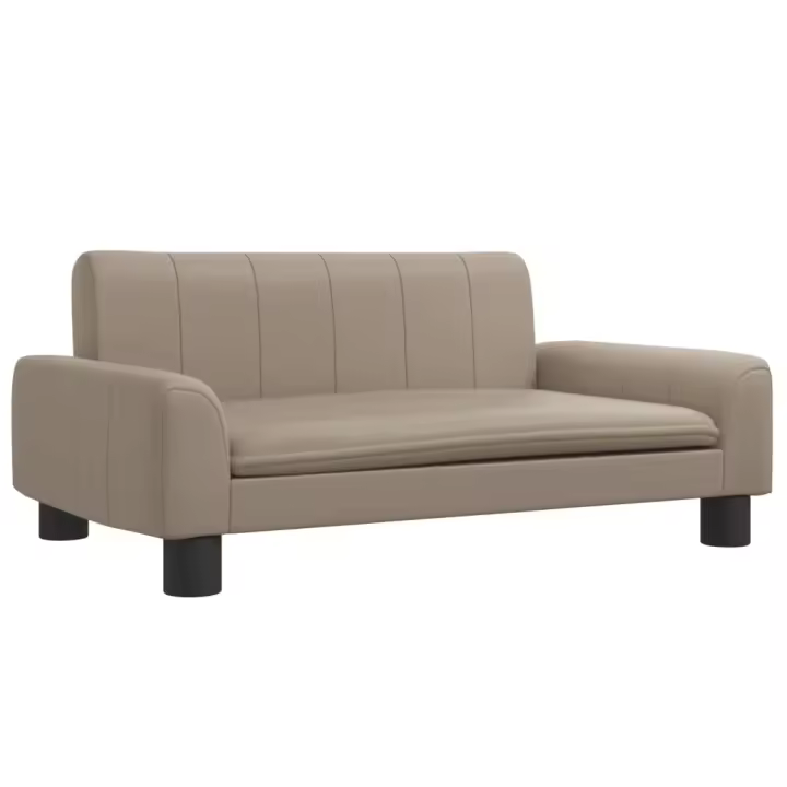 vidaXL Cama para perros de cuero sintético 70x45x30 cm Color Capuchino,  Crema,  Marrón y mas - 1