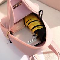 Mochila Mini Para Mujer En PU Cuero Kawaii Estilo Gracioso Bagpack Pequeño Para Escuela Con Lazo Y Hojas Vacías Moda Casual - details 3