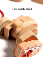 Juguetes De Madera Para Bebés Juego De Hilo De Aprendizaje Sensorial Montessori Educativo Para Niños Entre 3 Y 6 Años - details 7