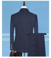 Traje De Novio 2025 Para Hombre Con Chaleco Y Pantalones Talla Regular Estilo Casual Formal Cuadros Moda Negocios Vestimenta Para Bodas Y Trabajo - details 12