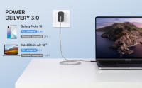 Cargador USB C de 45 W, Cargador rápido con Cable Tipo C a Tipo C, Cable Trenzado de Carga de Nailon de 2 m, Con el protocolo USB C PD, ofrece 45 W de carga súper rápida Compatible con Moviles Samsung Iphone Xiaomi y Ordenador Portátiles. Potencia de 45 W - details 1