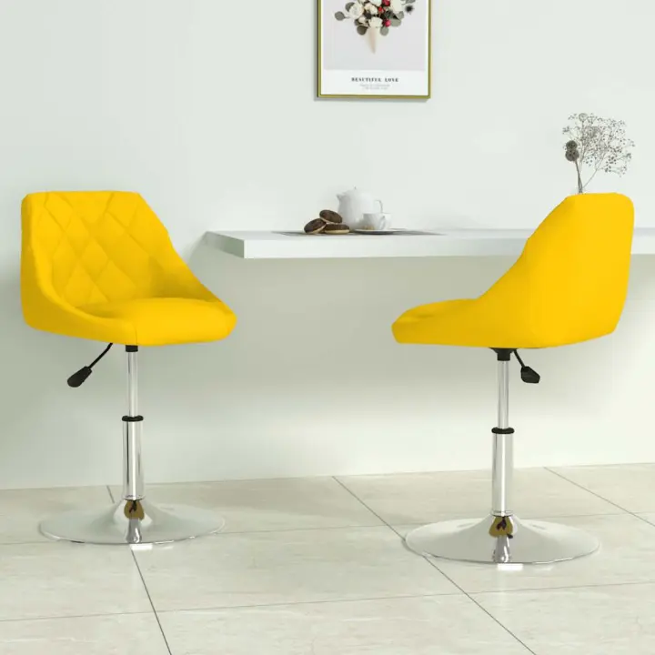 vidaXL Sillas de comedor giratorias 2 unidades terciopelo en color Gris oscuro/Verde oscuro/Mostaza y más | cómodas modernas ergonómicas para comedor cocina salón hogar - 1