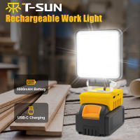 Luz De Trabajo LED Portátil 5200LM 48W Sin Batería Base Ajustable Luz De Inundación Recargable Para DeWalt Material ABS - details 6