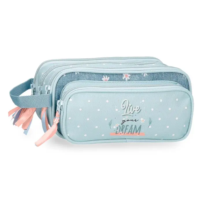 Movom Estuche Escolar Poliéster Live Your Dreams Verde - 1