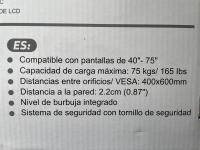 Soporte de TV soporte tv compatible con pantalla de 40" - 75" peso máximo 75Kg VESA 400*600mm sistema de seguridad con tornillos de seguridad - details 3