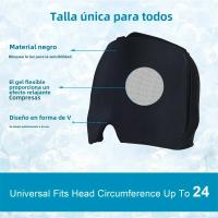 Gorro PARA EL aliviar el cuello de cabeza y la migraña, mascarilla para el aliviar el cuello de cabeza, therapy de frío y Calor, mascarilla para los ojos, masajeador de cabeza - details 2