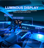 Lámparas De Decoración Para Coche Dual Zone 18/22 Pulgadas RBG 64 Colores Control APP Bluetooth Strip Led De Acrílico Para Atmosfera Del Vehículo Compatible Con BMW Audi Benz Y Más - details 6