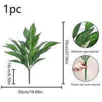 1PC Plantas Artificiales Verdes Simuladas Para Decoración De Oficina Y Hogar Estilo Selva Material Plástico Sin Botellas Incluidas - details 12