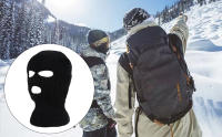 J.S ONDO Pasamontañas de 3 Agujeros Pasamontañas de Punto de 3 Agujero Máscara De Cara Completa, Balaclava Elástica de Esquí Sombrero para Moto, Prueba de Viento, Negro,Talla única - details 3
