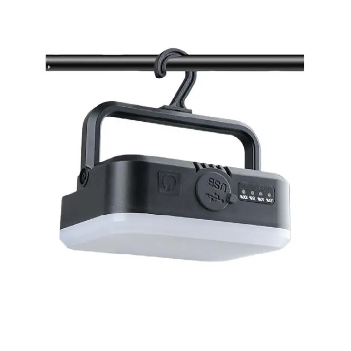 Lámpara de camping LED con USB recargable, portátil, impermeable, linterna de camping con 5 modos de luz para senderismo, exteriores, cortes de energía, emergencia - 1
