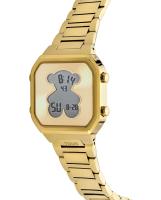 Reloj digital de mujer D-BEAR con brazalete de acero IPG dorado - details 0