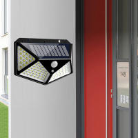 Lámparas Solares De Pared Con 100 LED Sensor De Movimiento Impermeables Para Decoración De Jardín Luz Solar Autónoma Para Calle Modernas IP65 - details 4