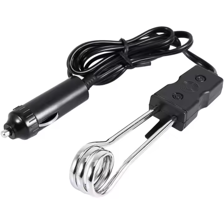 Calentador de agua eléctrico portátil de ahorro de energía, calentador de inmersión instantáneo, herramienta para viajes, campamentos, picnics, automóviles, agua hervida de 12 V/24 V (12 V) - 1