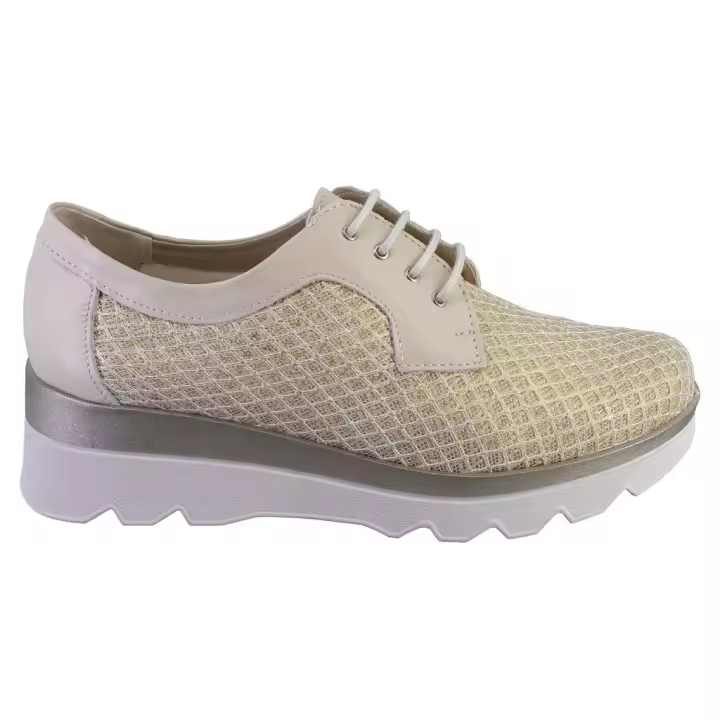 PITILLOS 5632 Zapatos con cordones de mujer crema 524 - 1