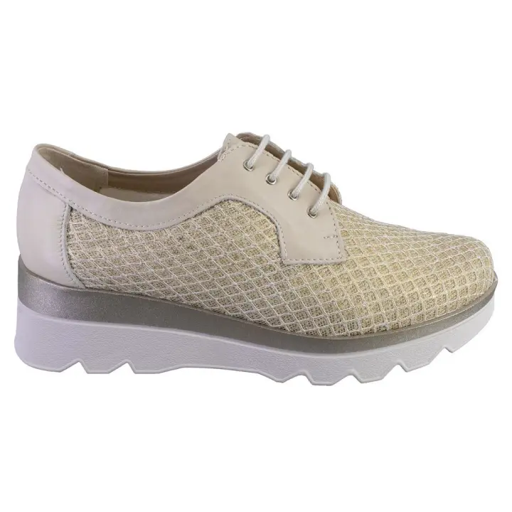 PITILLOS 5632 Zapatos con cordones de mujer crema 524 - 1