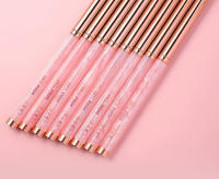 Cepillo De Uñas De Acrílico Rosa Para Manicura Cepillo De Gel Para Extensión UV Y Pincel De Pintura De Polvo De Uñas - details 8