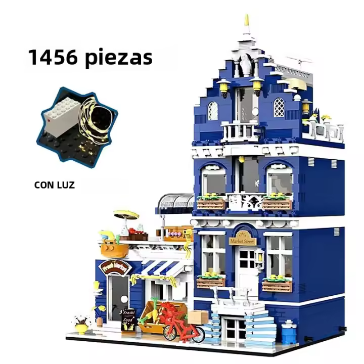 Bloques De Construcción Creativos En Esquina Para Café Y Vistas De La Ciudad Modelo De Edificios Tienda De Juguetes Micro Para Niños Y Adultos - 1