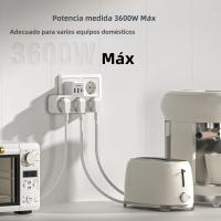 TESSAN Enchufe Europeo Con 3 Salidas AC + 2 Puertos USB + 1 Tipo C Adaptador De Enchufe 6-en-1 Cargador De Pared Para Hogar Y Oficina - details 4